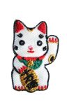 Waving Cat "Maneki-neko" Embroidered Patch