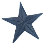 Nautical Star Embroidered Patch - Black