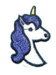 Unicorn Embroidered Patch - Purple Mane