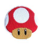 Super Mario Brothers Red Mushroom  1up Embroidered Patch