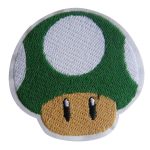 Super Mario Brothers Green Mushroom 1up Embroidered Patch