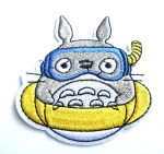 Totoro with Snorkle Embroidered Patch