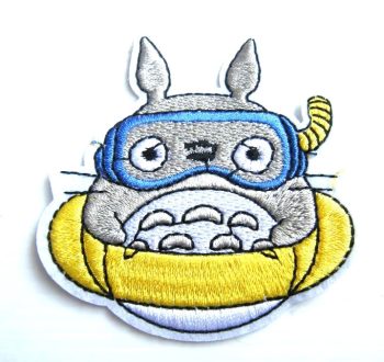 Totoro with Snorkle Embroidered Patch
