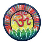 Aum Peace Meditation Embroidered Patch #3