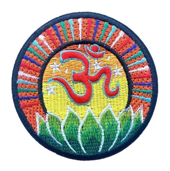 Aum Peace Meditation Embroidered Patch #3