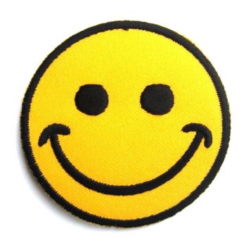Smiley Face Embroidered Patch