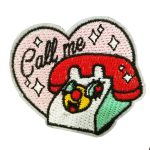 Call Me' Heart and Phone Embroidered Patch