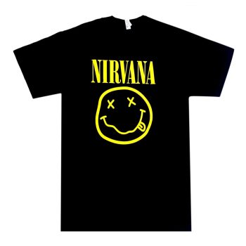 Nirvana Shirt - Smiley Face - Available in Size S, M, L, XL, 2XL, 3XL, 4XL, 5XL