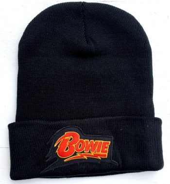David Bowie Beanie with Embroidered Logo