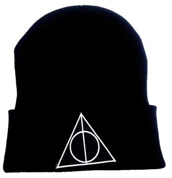 Harry Potter Deathly Hallows Beanie with Embroidered Logo