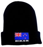 NZ Biker Beanie with Embroidered Logo