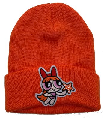 Powerpuff Girls Orange Beanie with Embroidered Logo