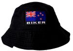NZ Biker Bucket Hat with Embroidered Logo