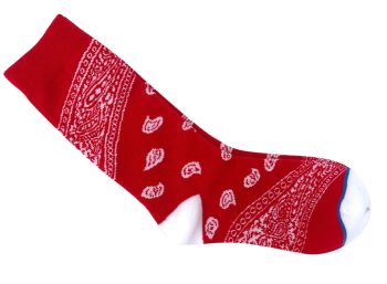 Bandana Print Socks - Red
