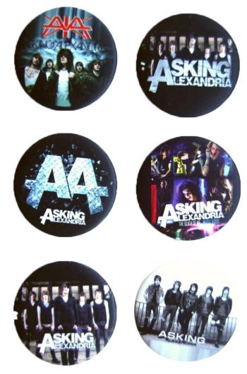 Asking Alexandria Badge / Button Set - 6 badges!