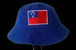 Samoa Flag Supporters Bucket Hat with Embroidered Logo