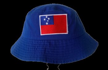 Samoa Flag Supporters Bucket Hat with Embroidered Logo