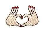 Heart Hands Embroidered Patch