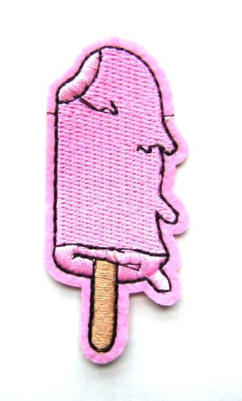 Pink Popsicle Embroidered Patch