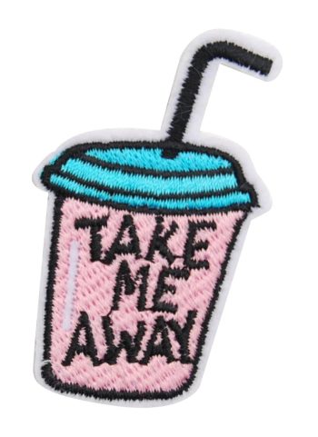 Take Me Away Coffee Embroidered Patch