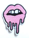 Melting Lips Embroidered Patch