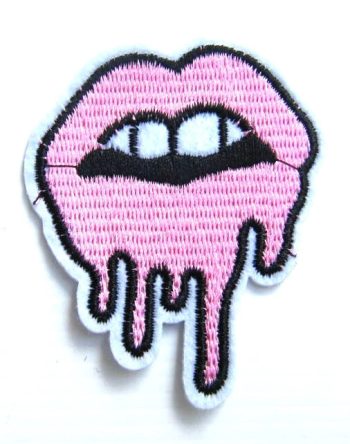 Melting Lips Embroidered Patch