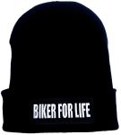 Biker For Life Beanie with Embroidered Logo
