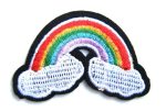 Rainbow with Clouds Embroidered Patch
