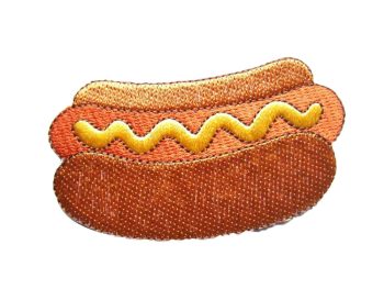 Hot Dog Embroidered Patch
