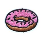 Pink Donut Embroidered Patch
