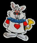 White Rabbit from Alice in Wonderland Embroidered Patch