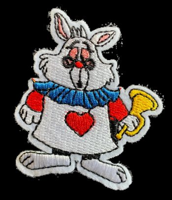 White Rabbit from Alice in Wonderland Embroidered Patch