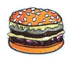 Burger Embroidered Patch
