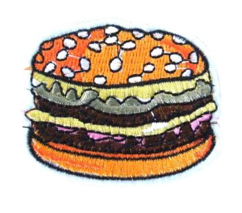 Burger Embroidered Patch