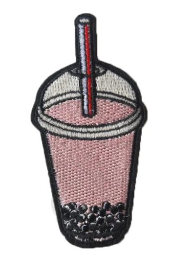 Bubble Tea Embroidered Patch #2