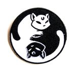 Cat Yin Yang Embroidered Patch