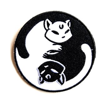 Cat Yin Yang Embroidered Patch
