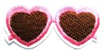 Heart Sunglasses Embroidered Patch
