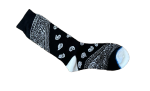 Bandana Print Socks - Black